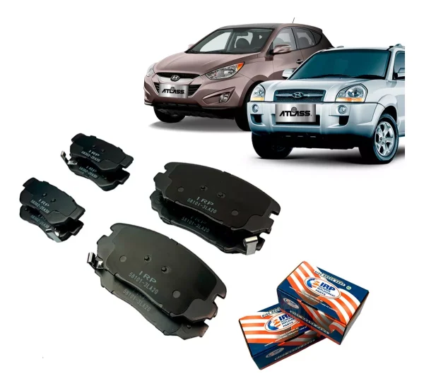 Pastillas Freno Delanteras + Traseras Para Hyundai Tucson 2004-2010