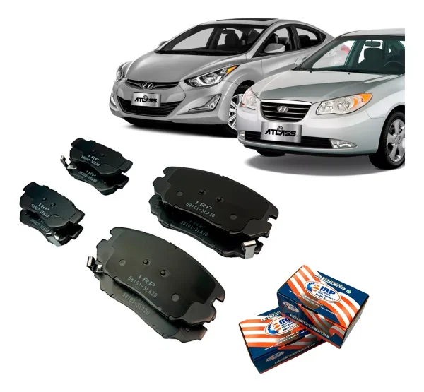 Pastillas Freno Delanteras + Traseras Para Hyundai Elantra 2007-2011